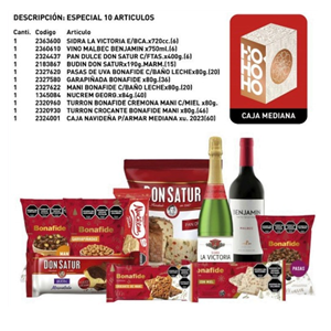 CAJA NAVIDEÑA SUPERIOR - 10 PRODUCTOS