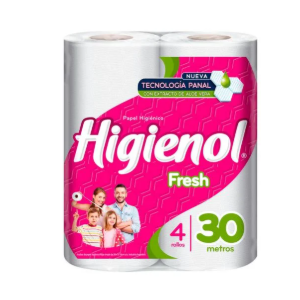 PAPEL HIGIENICO HIGIENOL FRESH 4 X 30 MTS