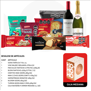 CAJA NAVIDEÑA BRONCE - 11 PRODUCTOS