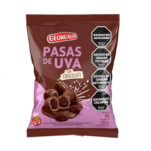 PASAS DE UVA GEORGALOS CON CHOCOLATE 80 G
