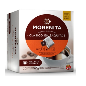 CAFE SAQUITOS LA MORENITA X 20U