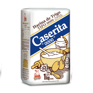 CASERITA HARINA TRIGO TIPO 0000 1KG AZUL