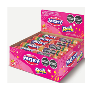 GOMAS MISKY ROLLO SURTIDO 35G DISPLAY x 12U