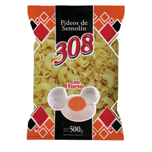 FIDEOS 308 HUEVO CODO 500G