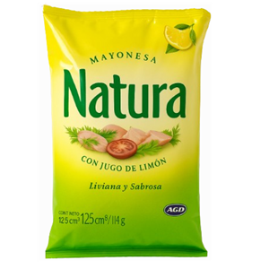 MAYONESA NATURA 118GR SACHET (Min. 4u)