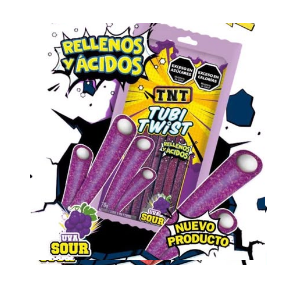 REGALIZ TNT TUBITWIST UVA ACIDA DISPLAY 12 UN X 15G