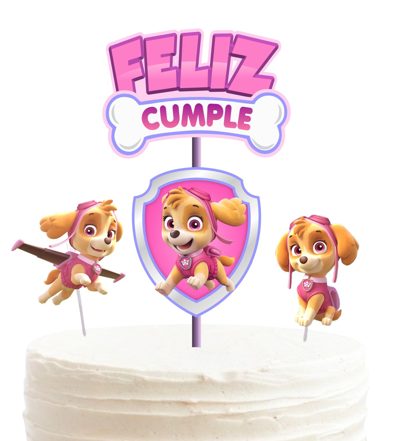Cake Topper Paw Patrol Skye Taller Creativo
