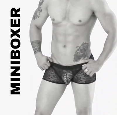 Boxer Encaje azul 