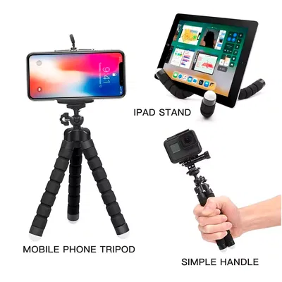 TRIPODE SOPORTE FLEXIBLE PARA CELULAR CAMARA FOTOGRAFÍA ARAÑA PULPO