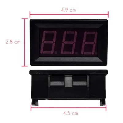 Voltimetro Digital De Panel Grande 3 Digitos Tres Cables 0 A 30v