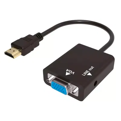 Adaptador Conversor Hdmi A Vga Con Audio Full Hd