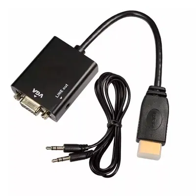 Adaptador Conversor Hdmi A Vga Con Audio Full Hd