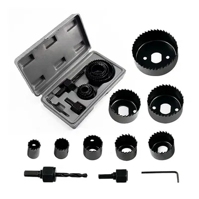 MECHAS SIERRA 11 PIEZAS COPAS PARA MADERA PLASTICO YESO JUEGO