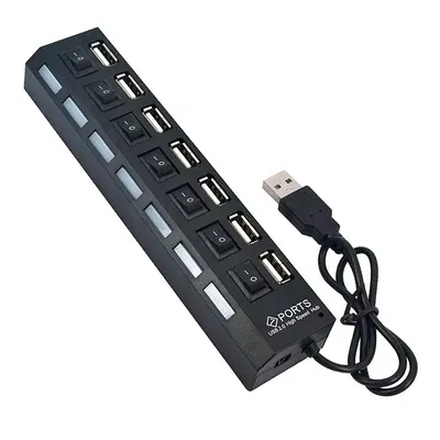 Zapatilla Hub Usb Multiplicador 7 Puertos Usb 2.0 Switch