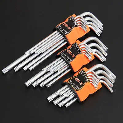 JUEGO DE LLAVES TORX 9 PIEZAS T 10 A T 50