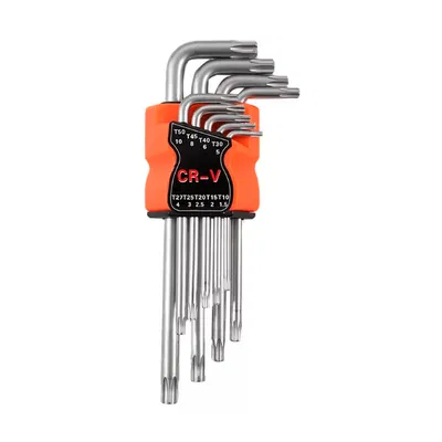 JUEGO DE LLAVES TORX 9 PIEZAS T 10 A T 50