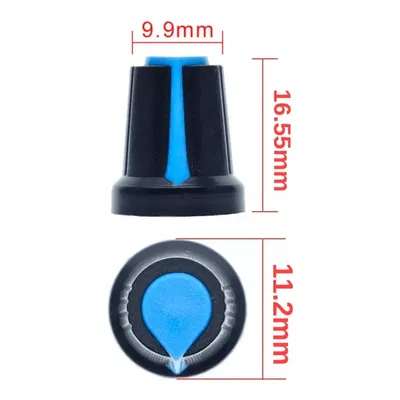Perilla Para Potenciometro 6mm Plastico Unidad