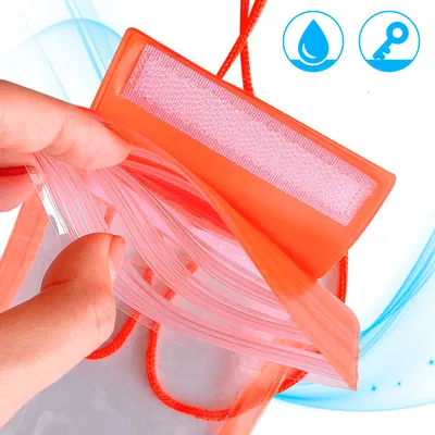 FUNDA IMPERMEABLE SUMERGIBLE PARA CELULAR LLUVIA PILETA