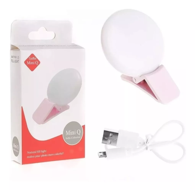 Luz led selfie mini portatil con clip para celular