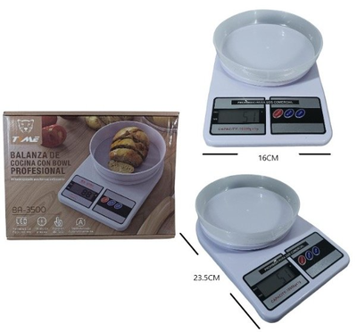 BALANZA DE COCINA CON BOWL 10 KILOS