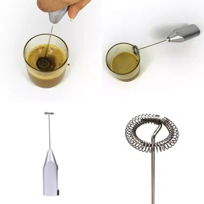 BATIDOR ELÉCTRICO CAFÉ LECHE ESPUMA TRAGOS CREMAS A PILA BATIDORA