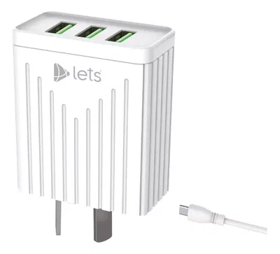 CARGADOR MICRO USB V8 CARGA RAPIDA 3 USB 4.4A