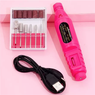 SET TORNO UÑAS MANICURIA PEDICURIA PIES MANOS USB + FRESAS