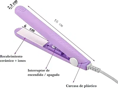 MINI PLANCHITA DE FLEQUILLO Y PELO