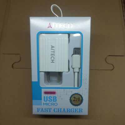  Cargador De Pared Aitech Carga Rápida 2.1A 1Usb Micro