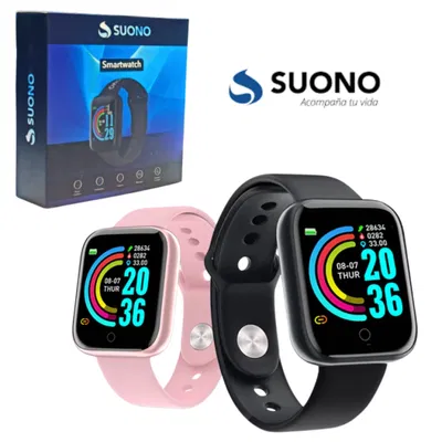 Smartwatch SUONO Cuadrado (Malla de colores)