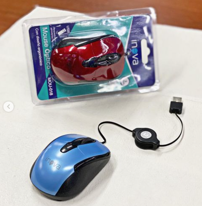 Mouse Con Cable Retractil Inova