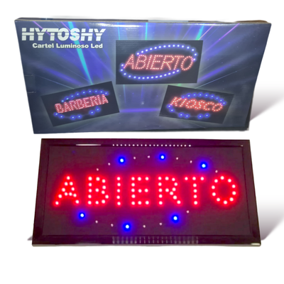 Cartel LED Abierto 220V