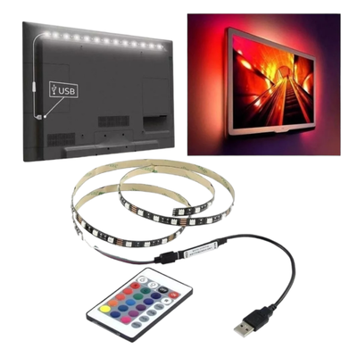 Tira Led Para TV 2mts con Control MOD5050 RGB