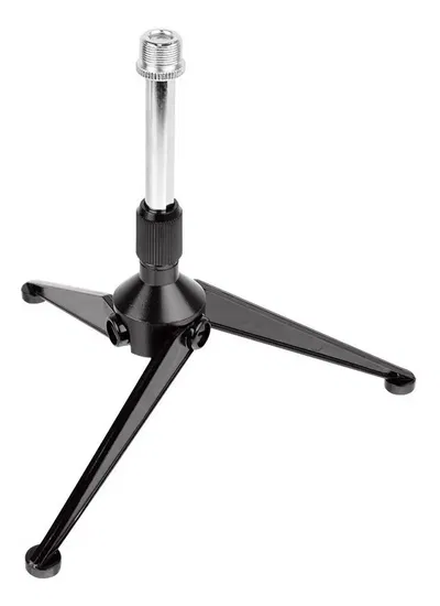 Pie De Mesa Metal Tripode Para Microfono Color Negro