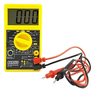 Tester Multimetro Digital Barovo Mul86Ou C/ Buzzer + Puntas