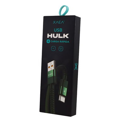CABLE USB TIPO C HULK - XAEA - VERDE