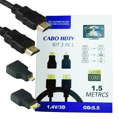 CABLE HDMI A HDMI MICRO HDM Y MINI HDMI