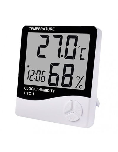 Higrometro Termometro Reloj medidor de humedad y temperatura