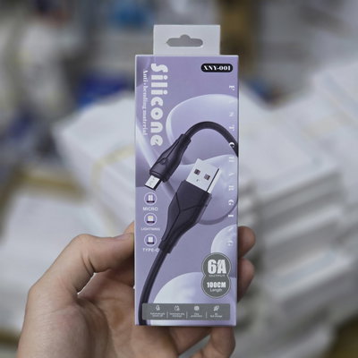 CABLE USB TIPO C 6A 1M SILICONA