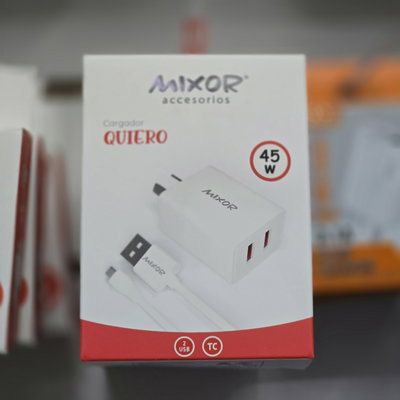 CARGADOR TIPO C 45W MIXOR CON CABLE