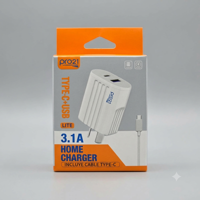 CARGADOR TIPO C 3.1A CON CABLE