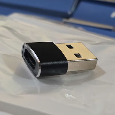 Adaptador Tipo C Hembra A Usb 3.0 Macho Otg Carga Datos Celu Color Negro