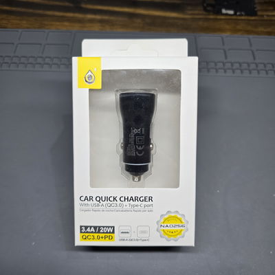 CARGADOR AUTO 20W (SIN CABLE) ONEPLUS NA0256 CON USB TIPO A + USB TIPO C