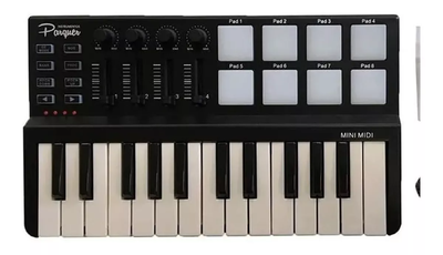 PARQUER 25 Teclas 8 Pads Sensitivo Controlador mini midi USB