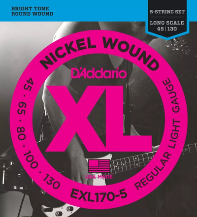 D Addario 045 Bajo 5 Cuerdas 