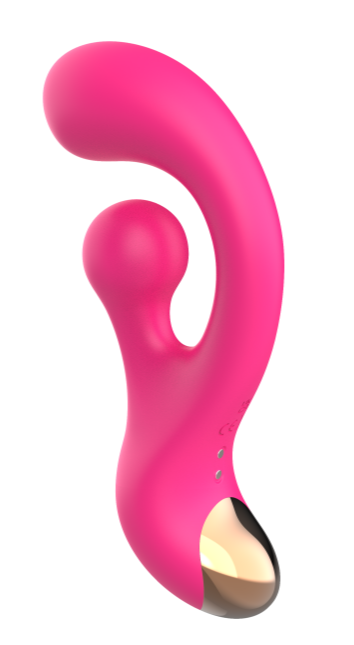 VIBRADOR CON DOBLE ESTIMULACION GIRATORIA 360 SANI TURNING GSPOT
