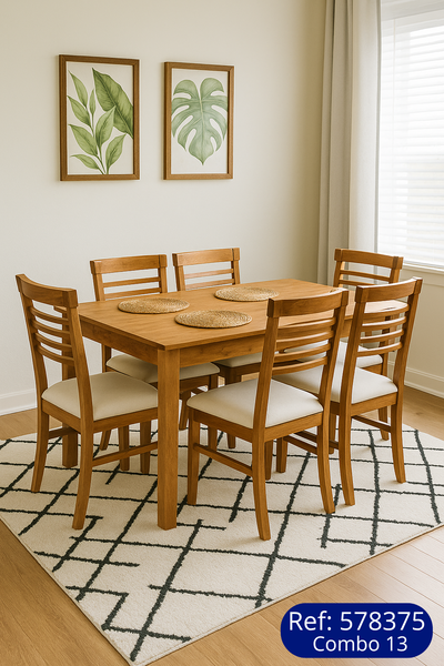 COMBO 13 MESA FC 1.50X0.80 + 6 SILLA ANTONIA