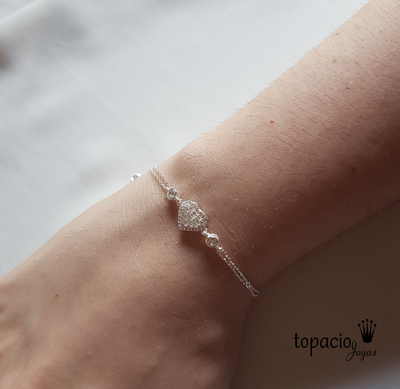 Pulsera Corazón de Plata 925