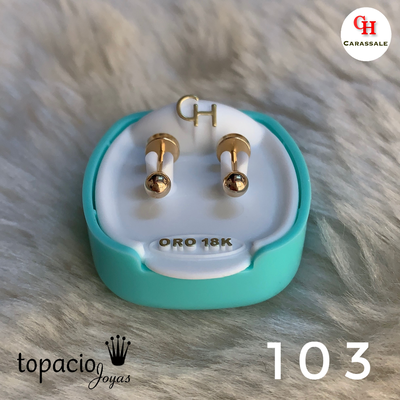 Aros abridor - Bolita de 3,5mm - Oro 18k - MOD CH-103