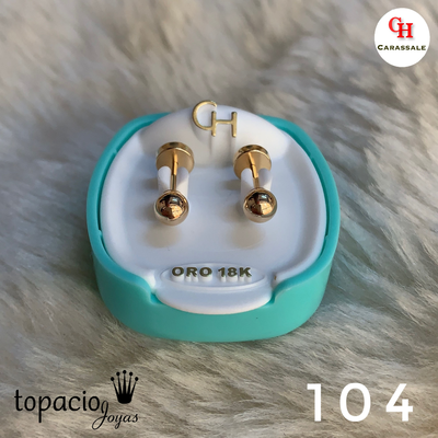Aros abridor - Bolita de 4mm - Oro 18k - MOD CH-104